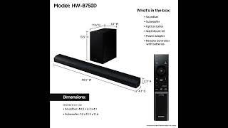 Review SAMSUNG Bseries 51 channel Soundbar HWB750D 2024 [upl. by Harbird]