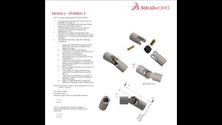 Solidworks CSWA Exam Practice  ASSEMBLY  Section J  3 [upl. by Idnam]