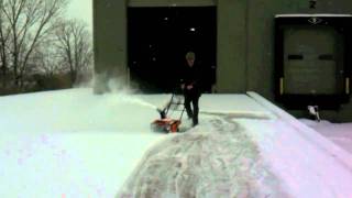 WORX WG650 Electric Snow Thrower demonstration [upl. by Ynneh657]