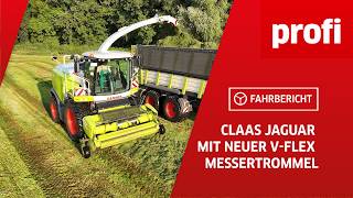 Feldhäcksler Claas Jaguar mit Messertrommel VFlex  profi Fahrbericht [upl. by Helmut778]