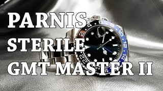 Parnis GMT Master Sterile Homage  Review Measurements Lume Lewd South American [upl. by Iosep]