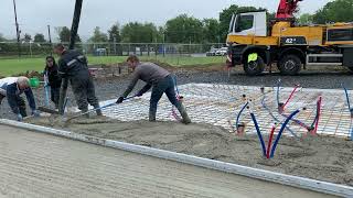 Kilbride GAA  Clubhouse Construction  Concrete Poured  Video 2 [upl. by Elbas]