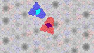 Nonlocal Game of Life in 2D Quasicrystals  Twoparticle Interaction [upl. by Nomael957]