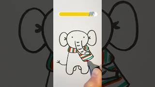 How to draw a cute elephant easy🐘😊 [upl. by Submuloc]