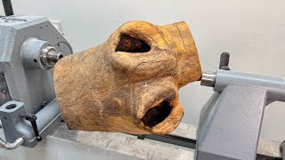 Woodturning  My best firewood transformation into a stunning project [upl. by Derron768]