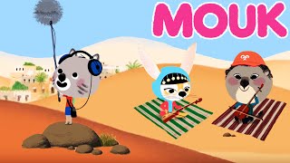 Mouk  Mouk discovers foreign music the Dune Song and Music in the Desert  Cartoon for kids [upl. by Afatsum43]