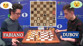 Fabiano Caruana vs Daniil Dubov  FIDE World Blitz 2023 [upl. by Eenobe]