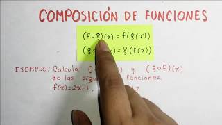 COMPOSICIÓN DE FUNCIONES  Ejemplos paso a paso  Profe Lisseth [upl. by Brunhild]