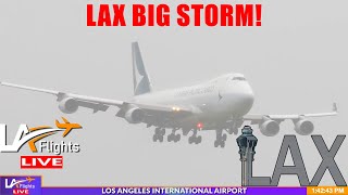 🔴LIVE BIG LAX STORM  LAX LIVE  LAX Plane Spotting [upl. by Ogilvie]