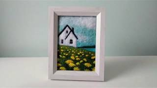 Needle Felted Landscape Kit Instructional Video [upl. by Eisenberg]