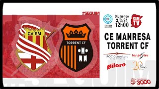 ⚪​🔴​ CE MANRESA  TORRENT CF 🎙️​Narració en directe [upl. by Anaitat]