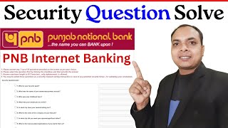 pnb net banking security questions  pnb net banking  register security question pnb  PNB banking [upl. by Aidua]