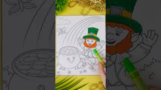 ASMR St Patrick’s Day Coloring Book 🍀 shorts asmr [upl. by Bez834]