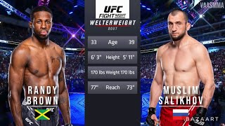 RANDY BROWN VS MUSLIM SALIKHOV FIGHT UFC VEGAS 85 [upl. by Brigit]