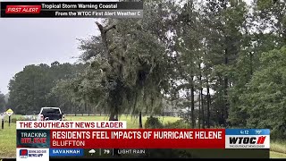 Storm damage on Daufuskie Island following tornado warning [upl. by Aiclid644]