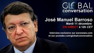 Global conversation  José Manuel Barroso face à des étudiants Erasmus [upl. by Eilyab]