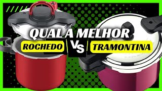 VEJA ANTES DE COMPRAR Qual a Melhor Panela de Pressão Rochedo ou Tramontina  Rochedo X Tramontina [upl. by Wentworth]