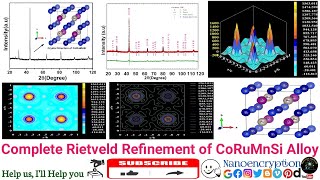 Complete Rietveld Refinement tutorial of CoRuMnSi Alloy material using FullProf Software [upl. by Daffi]