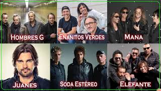 Hombres G Soda Estéreo Enanitos Verdes Mana Jaguares Elefante Juanes Rock En Español [upl. by Enneillij]