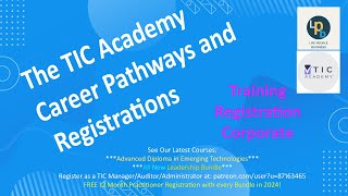 TIC Academy Career Paths and Professional Registrations [upl. by Vada]