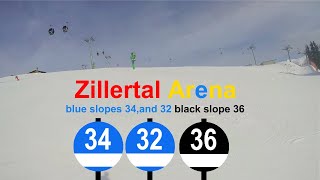 Zillertal Arena blue slopes 34and 32 black slope 36 [upl. by Hance281]