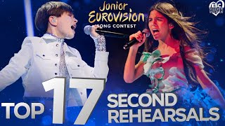 Junior Eurovision 2024  My Top 17 Second Rehearsals [upl. by Gallenz]