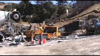 Robotic Arm Spraying Fiber Reinforced Concrete  REED C50SS Shotcrete Pump [upl. by Freudberg]