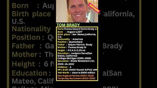 Tom Brady Tom Brady bio Tom Brady football football footballgame shortsfeed ytviral [upl. by Derfla]