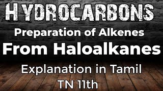 HC23Preparation of Alkenes from HaloalkanesVicinal DihalidesExplanation in TamilTN 11th STD [upl. by Jada]