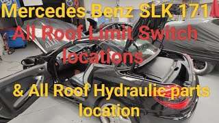 Mercedes Benz SLK55 171  Roof System Overview of All limit Switches Location amp All Hydraulic system [upl. by Teena]