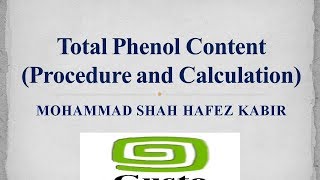 Total Phenol Content Procedure and Calculation [upl. by Ibbison]