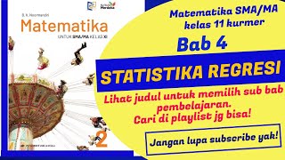 Statistika Regresi Matematika kelas 11  Matematik wajib kelas 11 kurmer  latihan soal akhir bab [upl. by Treblig]