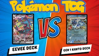 Can I Beat an Eevee Evolutions Deck with Gen 1 Kanto Pokemon [upl. by Kingsley133]