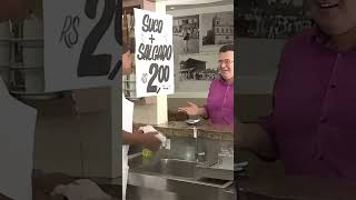 Suco  Salgado pegadinha kkk pegadinha humor memes viralvideo [upl. by Sosthina187]