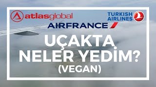 UÃ‡AKTA BÄ°R VEGAN  THY  ATLAS GLOBAL  AIR FRANCE  VEGAN YEMEKLER [upl. by Anirbas]