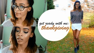 Get Ready With Me Thanksgiving  Makeup amp Outfit ♡ Lawenwoss [upl. by Imerej605]