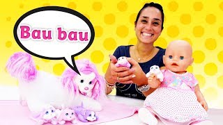 Video e giochi per bambini Barbie e i suoi cuccioli Le bambole Baby Born [upl. by Ahsikit]