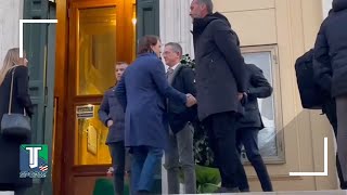 WATCH Roberto Mancini ARRIVES at Gianluca Vialli MEMORIAL [upl. by Preston]