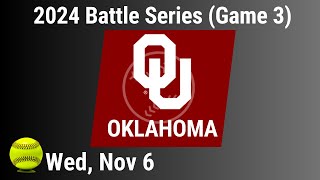 2024 Nov 6  Softball  Game 3 Battle Series  Oklahoma Fall Series  20241106 [upl. by Euqinoj59]