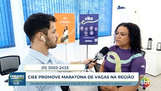 Ciee promove maratona de vagas na região [upl. by Tevlev]