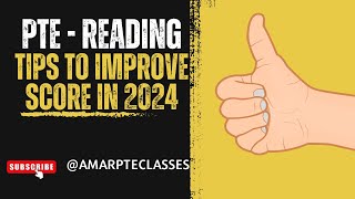 PTE  IMPORTANT TIPS TO IMPROVE READING SECTION SCORE 2024 [upl. by Lombardi]