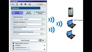 MyPublicWiFi Turn your computer into a Virtual WiFi Hotspot with Firewall Bandwidth Manager 25 [upl. by Alvar]