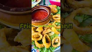 Fried Calamari over a glass of Margarita MexicanFood shorts [upl. by Emirak]