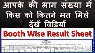 Rajasthan Assembly Elections 2018 Booth Wise Result Sheet [upl. by Annaoj]