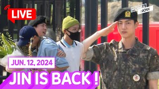 FULL VERENG SUB 💜BTS💜 Jin discharged from army [upl. by Melliw348]