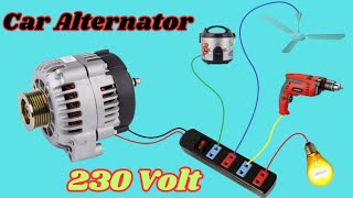 I Turn Car Dynamo Into A Eternal Generator Make 230 Volt Free Energy [upl. by Atilahs652]