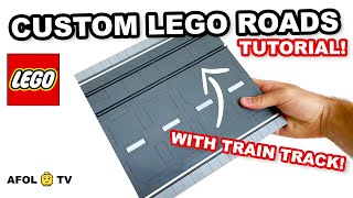 Custom Build with the New LEGO City Road Plates amp Train Track Full Tutorial [upl. by Okihcas]