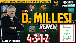 NEW D MILLESI 4312 COUNTER ATTACK MANAGER REVIEW  MANUAL SWITCHING GAMEPLAY IN PES 2021 MOBILE [upl. by Atiuqa]