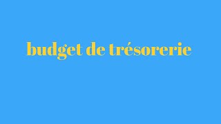 budget de Trésorerie partie 1 [upl. by Yecnuahc125]