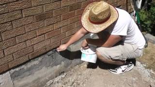 Concrete Foundation Repair Parging DIY [upl. by Nor552]